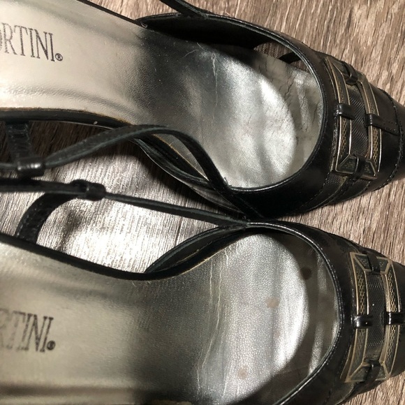 Vintage Franco Fortini "Marilyn" Black Leather Kitten Heel Pumps - Picture 10 of 10